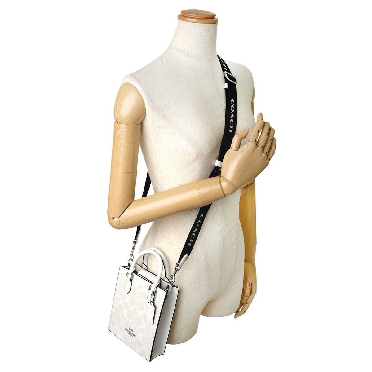 新品 コーチ COACH ショルダーバッグ NORTH SOUTH MINI TOTE チョーク/グレイシャーホワイト 新品 コーチ COACH ショルダーバッグ NORTH SOUTH MINI TOTE チョーク