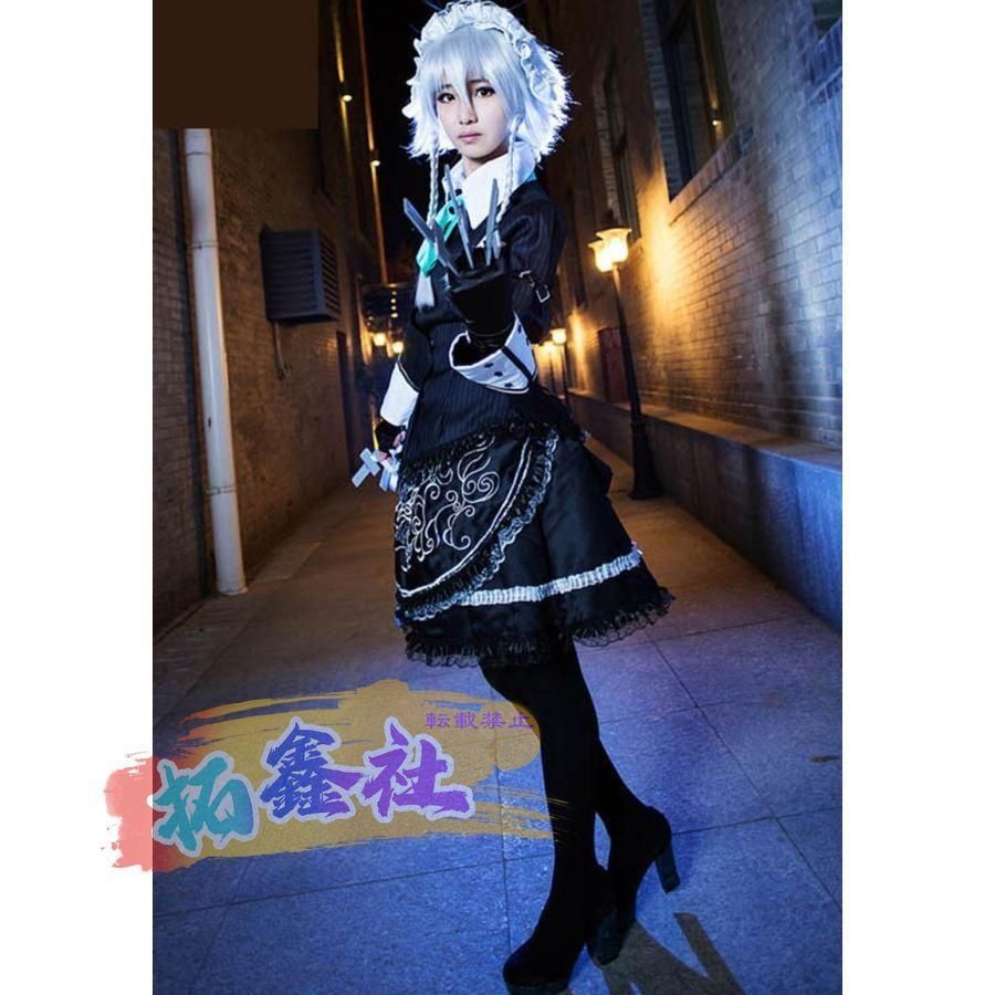 十六夜 咲夜 東方Project いざよい さくや 紅魔館 メイド長 アニメ コスプレ衣装 コスチューム cosplay 東方プロジェクト la256zezex1