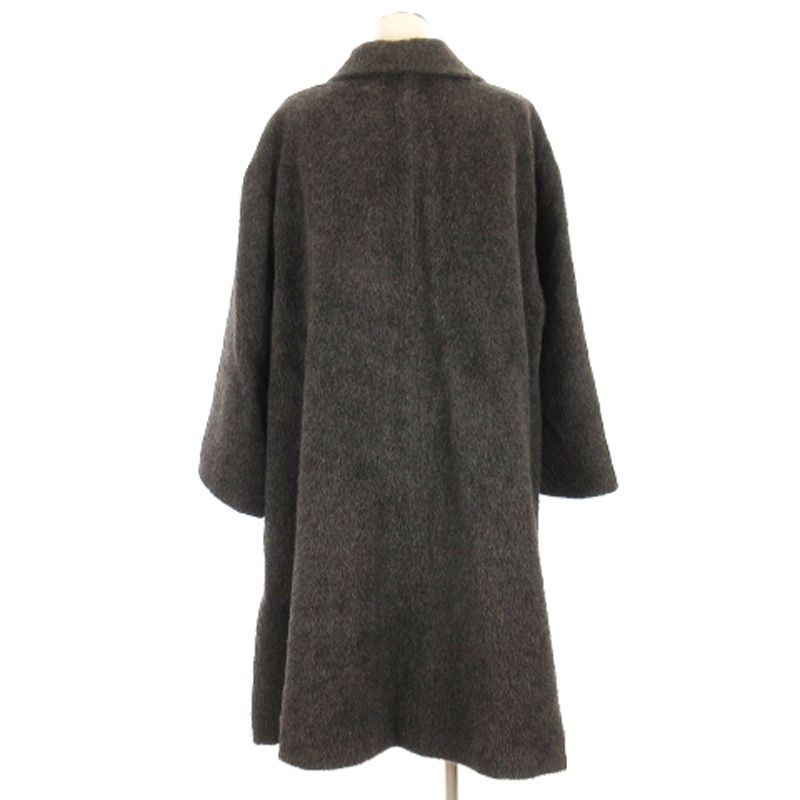 アニオナ　アルパカ　ロングコート　ブラウン　シャギー　イタリア製　42 アニオナ AGNONA MARTORA アルパカ シャギー コート ロング