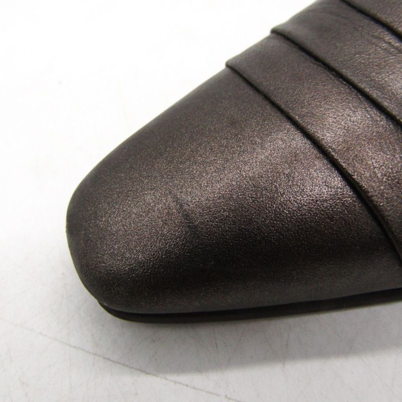 ランセル パンプス バックストラップ ブランド 靴 シューズ 日本製 レディース 24.5サイズ ブラウン LANCEL 【中古】