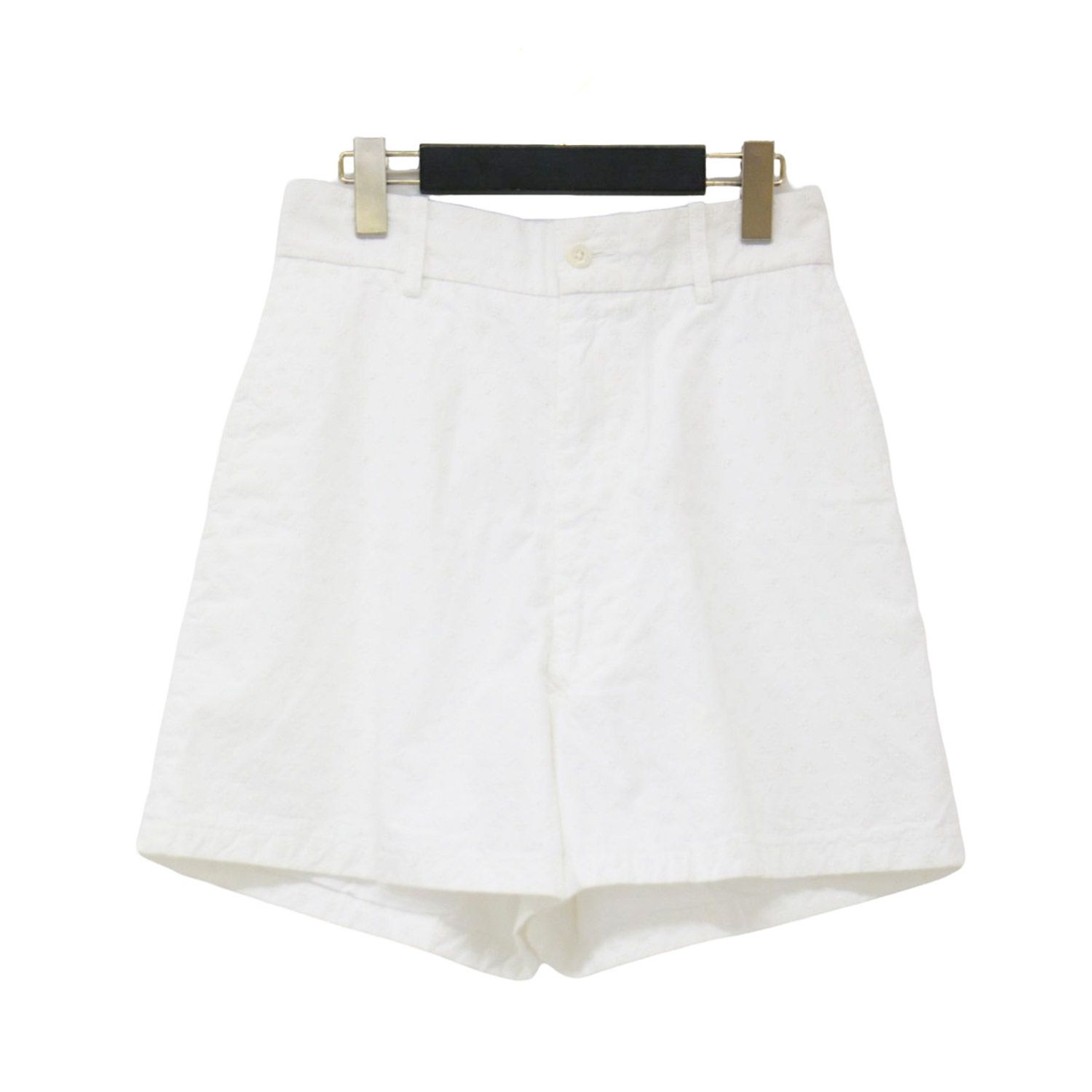 MADISONBLUE マディソンブルー パンツ ホワイト 白 サイズ 1 S | アイレットレース ショートパンツ | ひざ上丈 Aライン コットン | | ボトムス ショーツ ハーフパンツ ズボン レディース