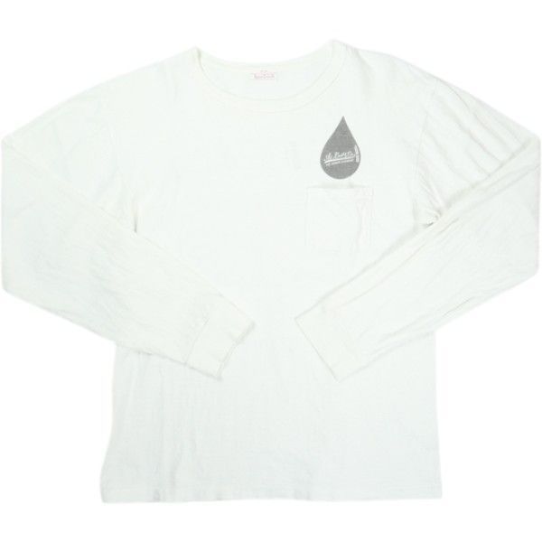 Size 40 At Last ＆ Co アットラスト BUTCHER PRODUCTS ブッチャープロダクツ POCKET TEE L-S PRINT ロンT 白 品-良い 20826195