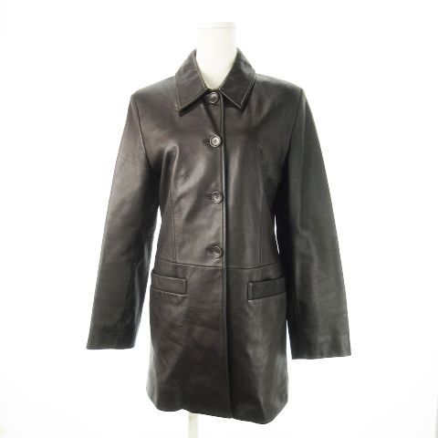 ジェラールダレル GERARD DAREL ラムレザーステン ジャケット レザー 革 羊革 ミドル丈 焦げ茶 ダークブラウン CK2 GY99