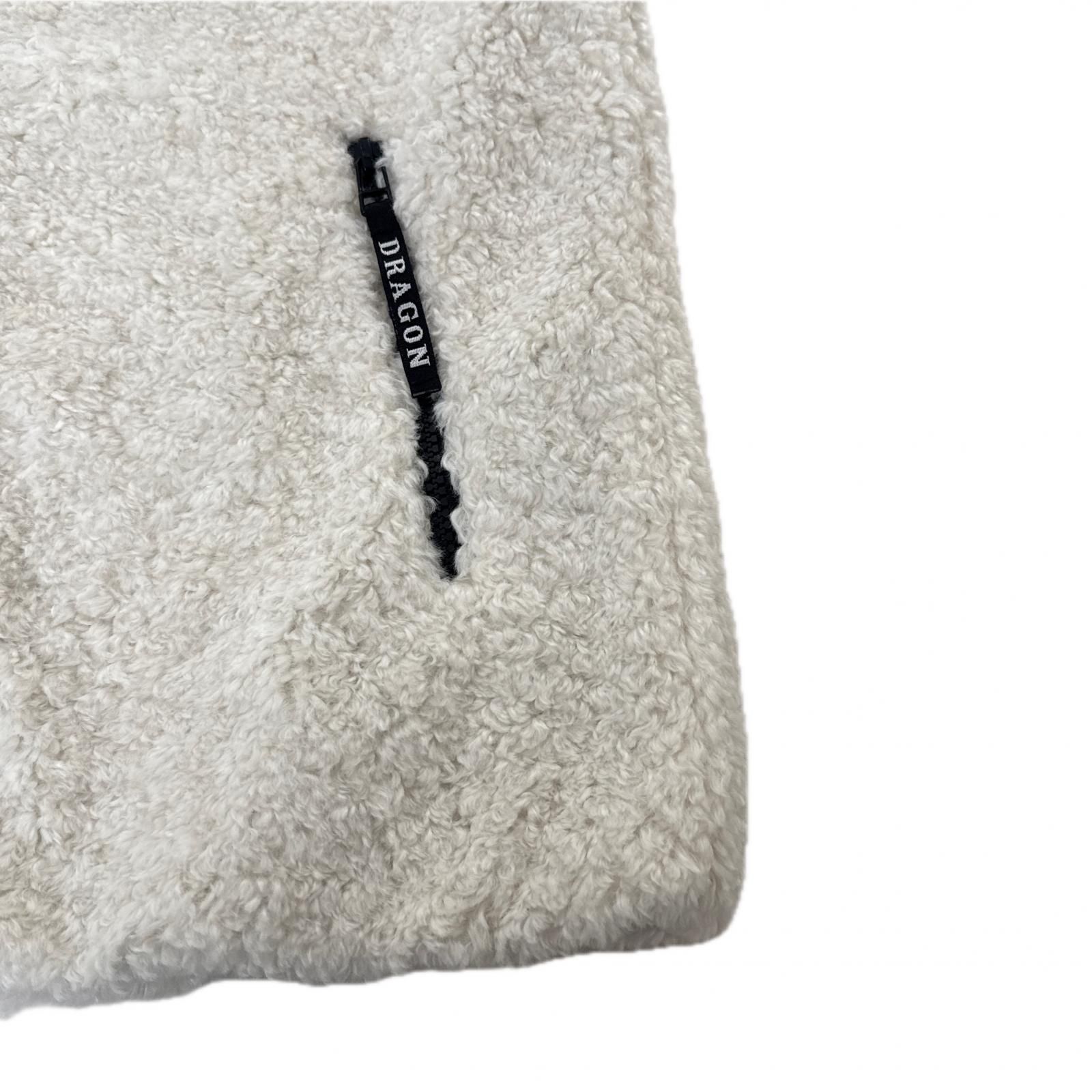 レディース ダンスウィズドラゴン DANCE WITH DRAGON ブルゾン 3 L 白 ホワイト 半袖 ダブルジップ ファー ボア LLC-HASEGAWATOSO_COM