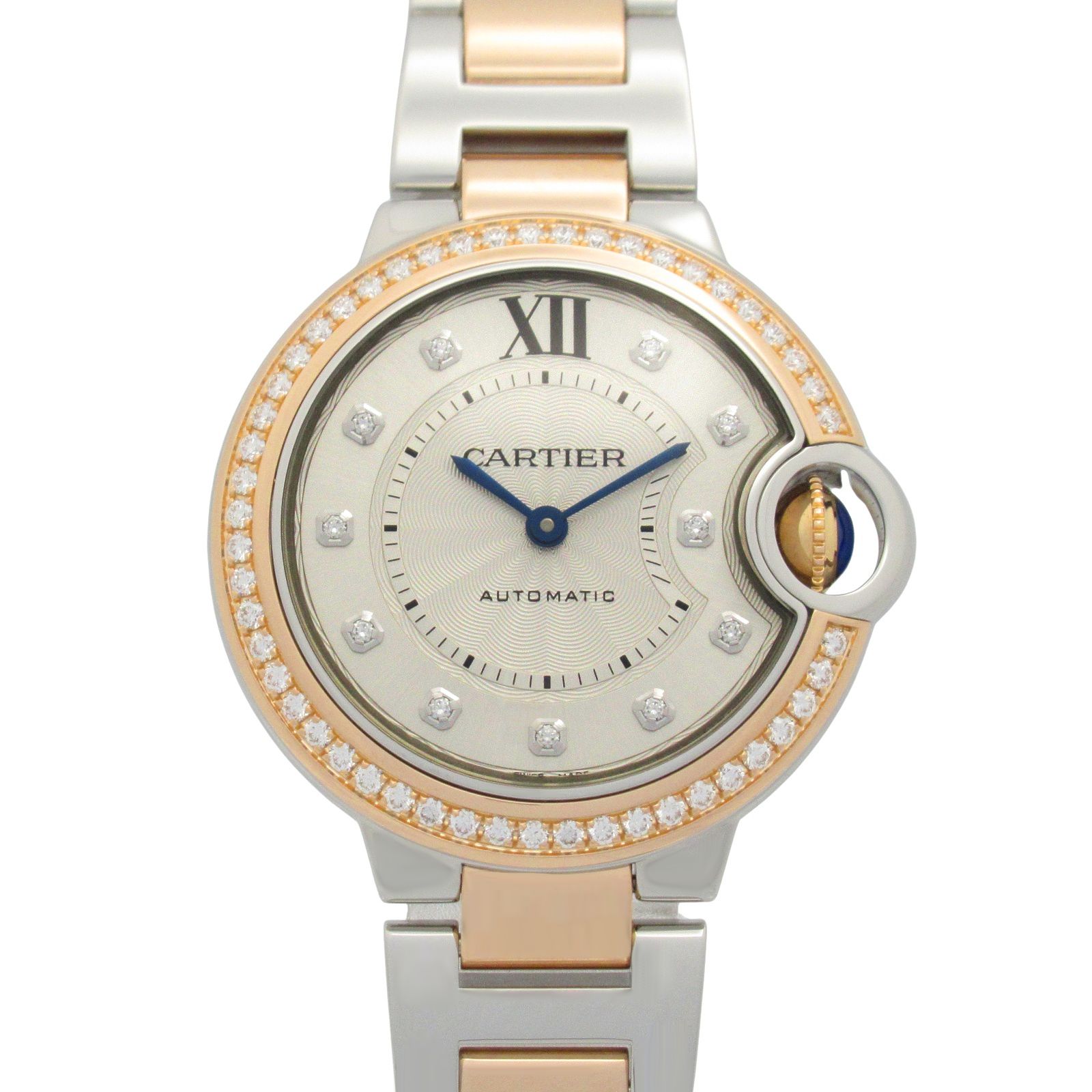 Cartier バロンブルー ゴールド/シルバー 新品)CARTIER カルティエ バロンブルー 33mm W2BB0002（商品ID
