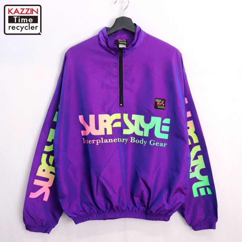 80s vintage SURFSTYLE ハーフジップ プルオーバー ナイロン