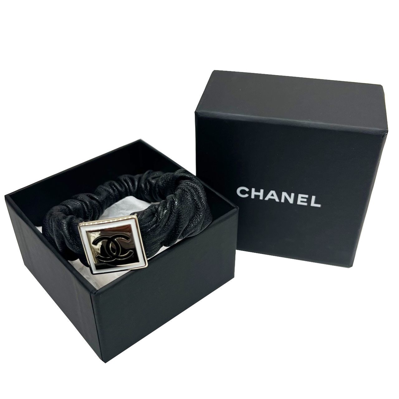 CHANEL シャネル シュシュ B21B ココマーク ヘアゴム AB6832 レザー