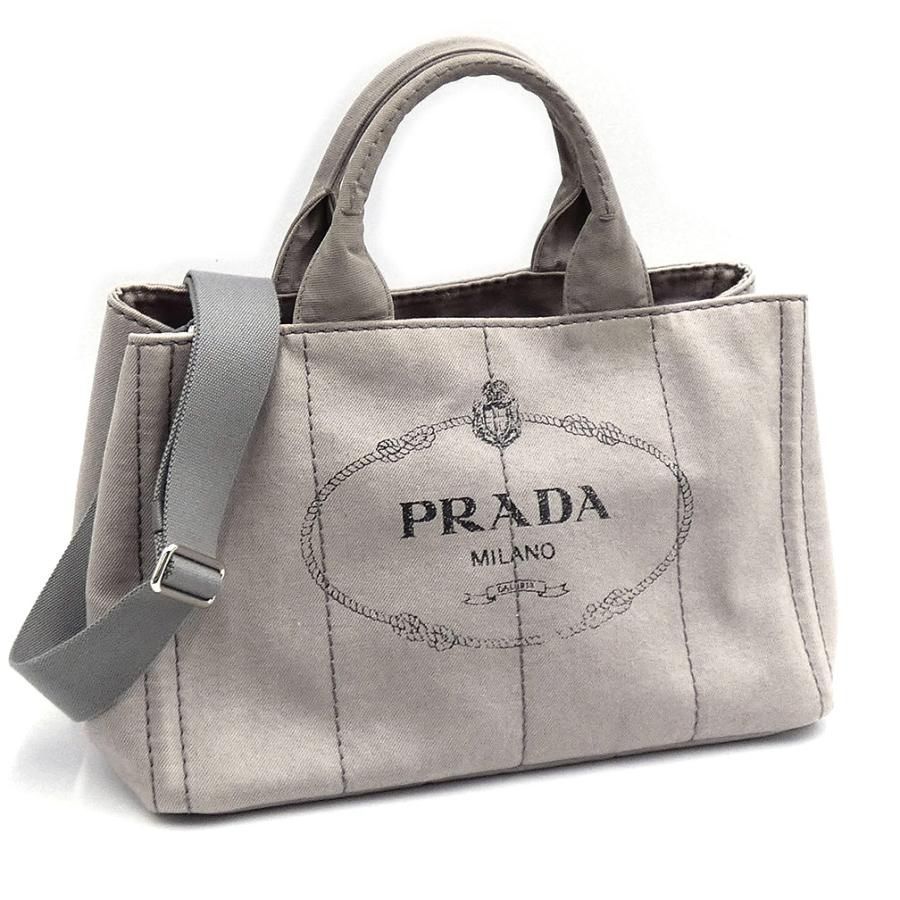 プラダ バッグ PRADA キャンバス カナパM 2WAY ハンドバッグ