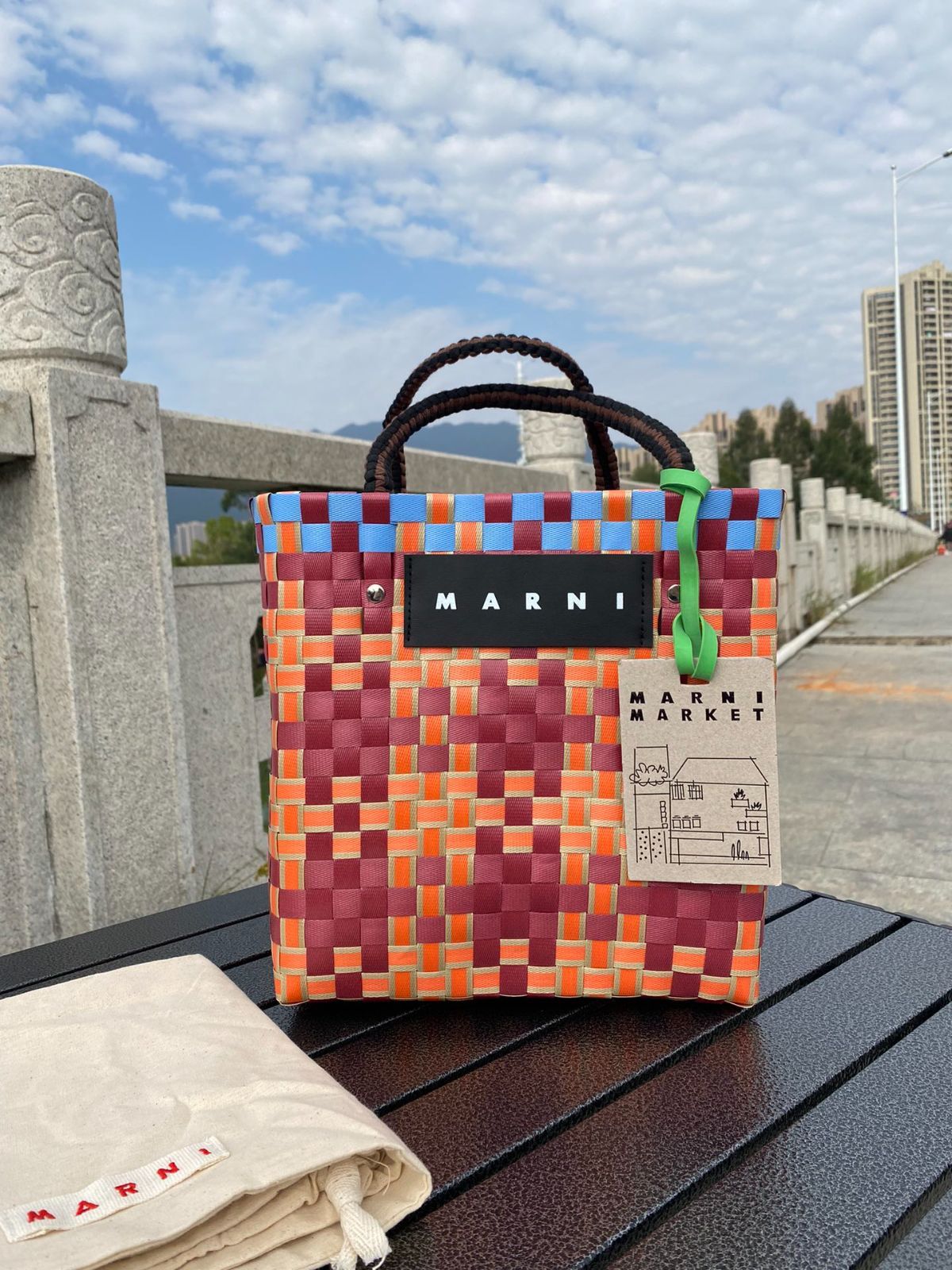 ファッション❣ Marni マルニ マルニ かごバッグ トートバッグ #orange