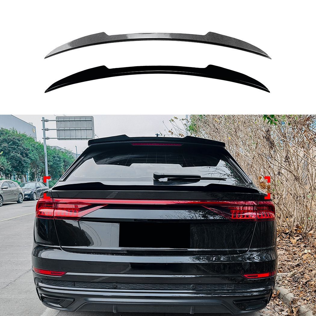 Audi Q8 SQ8 2019年以降対応 刀<!-利用不可文字-!>型リアウィング スポイラー 外装カスタム カーボン調 |4.25LYC361春