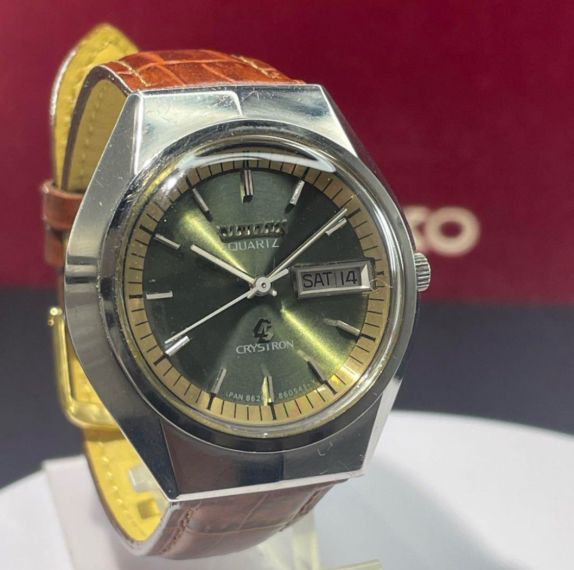 希少 70s CITIZEN クリストロン 国産初クォーツ 腕時計 電池交換済 