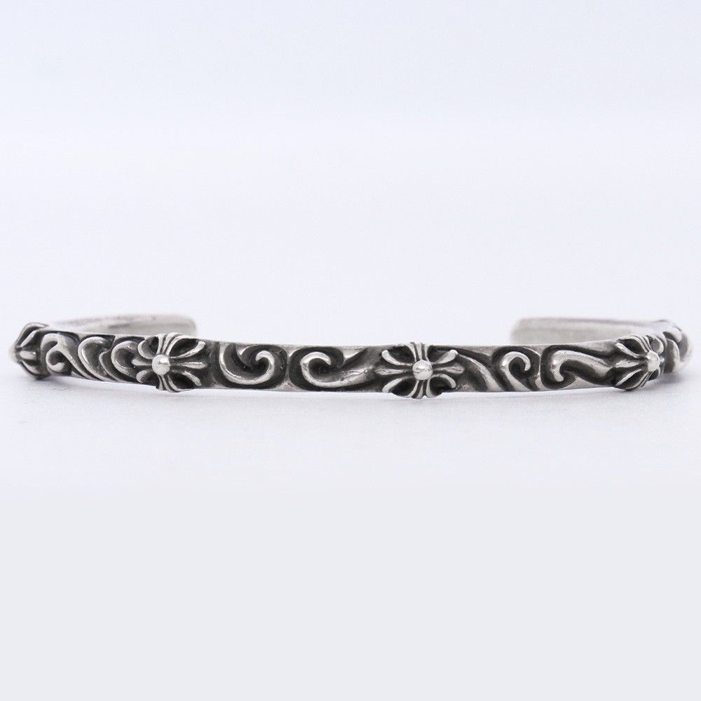 CHROME HEARTS シルバーバングル CHROME HEARTS(クロムハーツ) BANGLE DOUBLE DOGシルバー