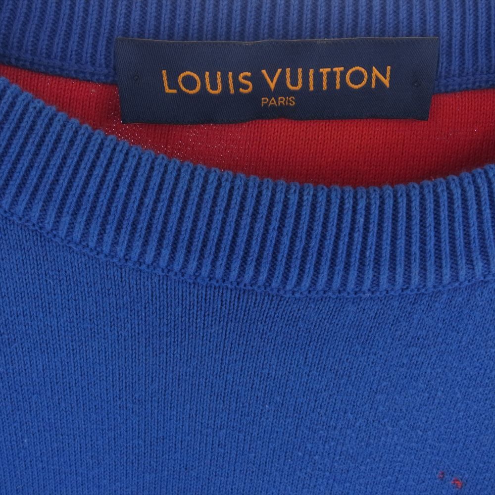 LOUIS VUITTON ルイ・ヴィトン 22ss HKN44W モノグラム グラディエント 長袖 クルーネック ニット ブルー系 レッド系  L【中古】 - メルカリ