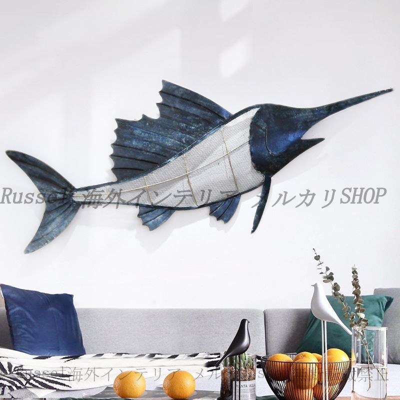 ウォール アート 魚 マカジキ アジ サバ ヒラメ スズキ おしゃれ かわいい 壁掛け インテリア 置物 オーナメント ディスプレイ 動物 アニマル 装飾品 新築祝い ギフト プレゼント ゴールド