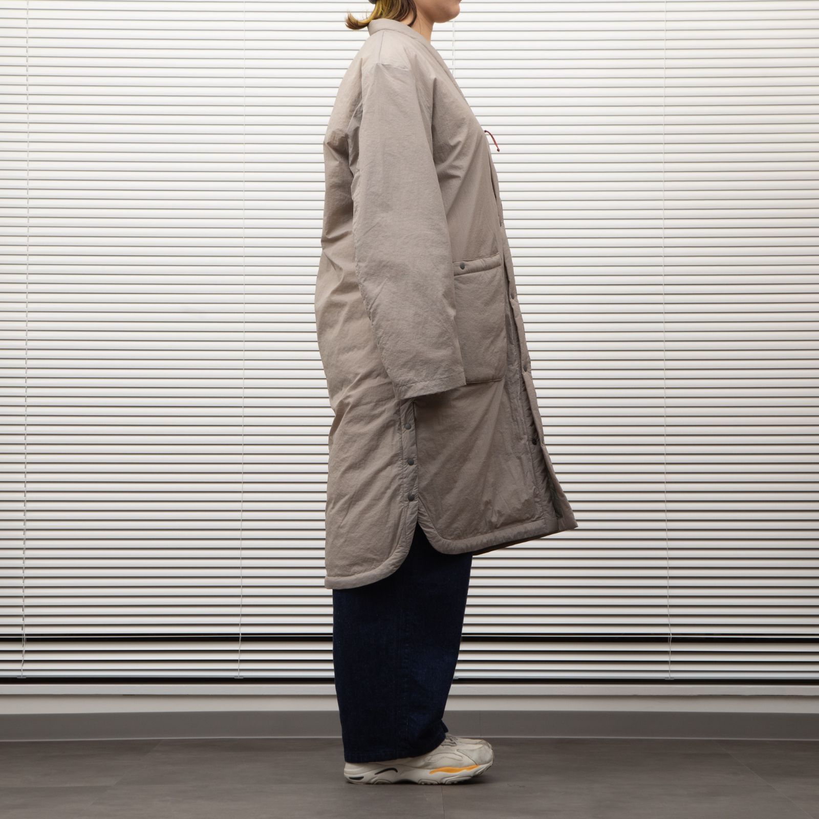 NANGA ナンガ NO COLLAR SOFT DOWN COAT(UNISEX) BEIGE/ノーカラー 