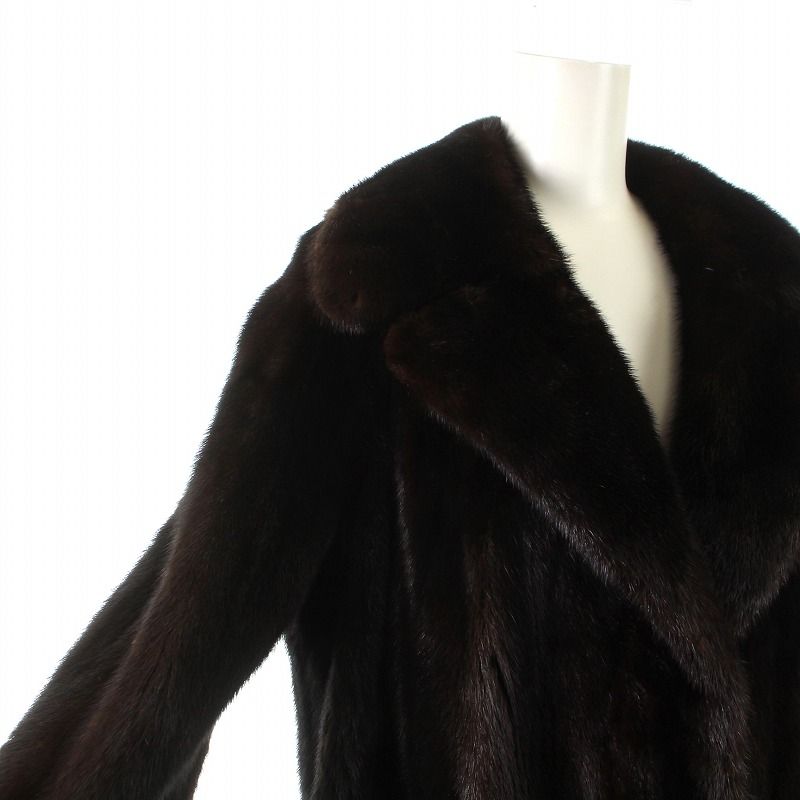 ピエールバルマン PIERRE BALMAIN ダークミンク ファー コート