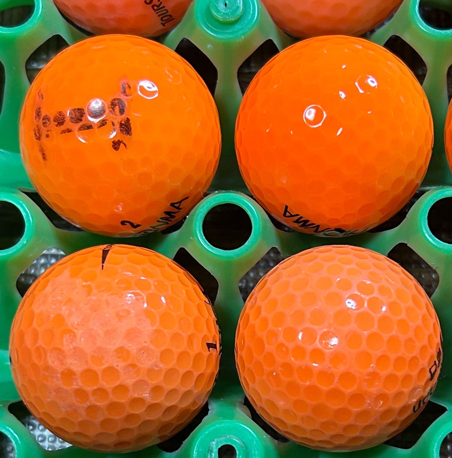 新品ゴルフボール　タイトリスト、ツアーステージ、ホンマ 有名メーカー ロストボール カラー オレンジ 20個 タイトリスト