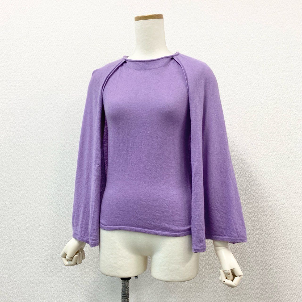 MYLAN◆ケープカシミアニット/セーター(薄手)/GRY/MY15AW-KR001// MYLAN(マイラン) / ケープカシミアニット/セーター(薄手)/GRY