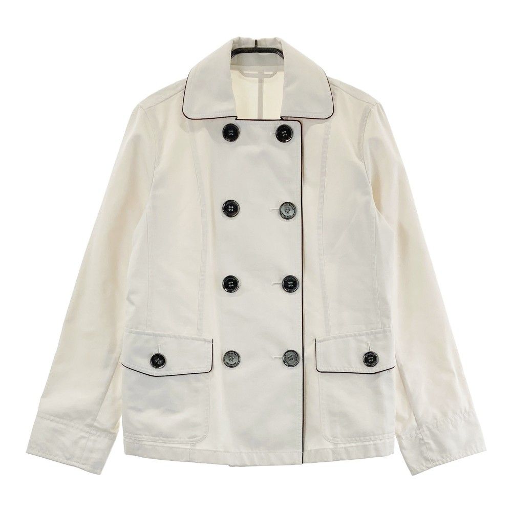 BURBERRY バーバリー シルク混ジャケット ピーコート ベージュ系