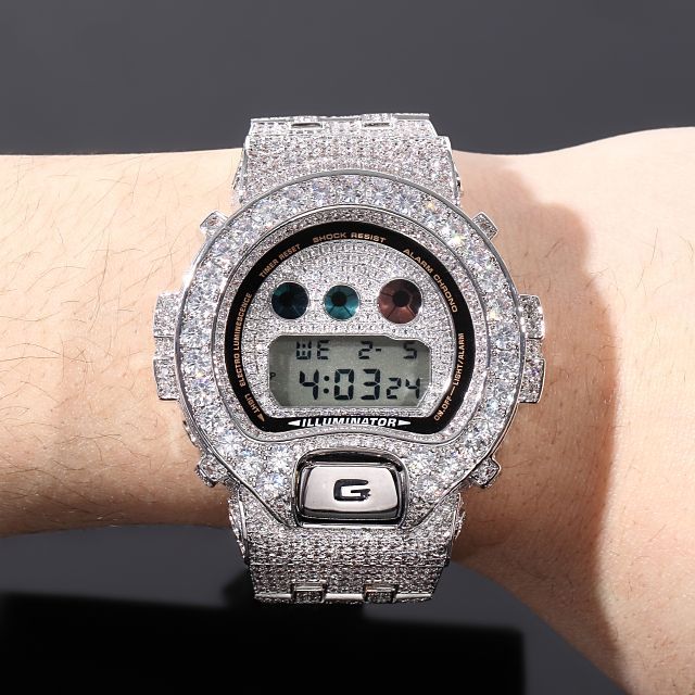 CASIO カシオ G-SHOCK カスタムDW-6900 腕時計 CZダイヤ 宅配 49.0