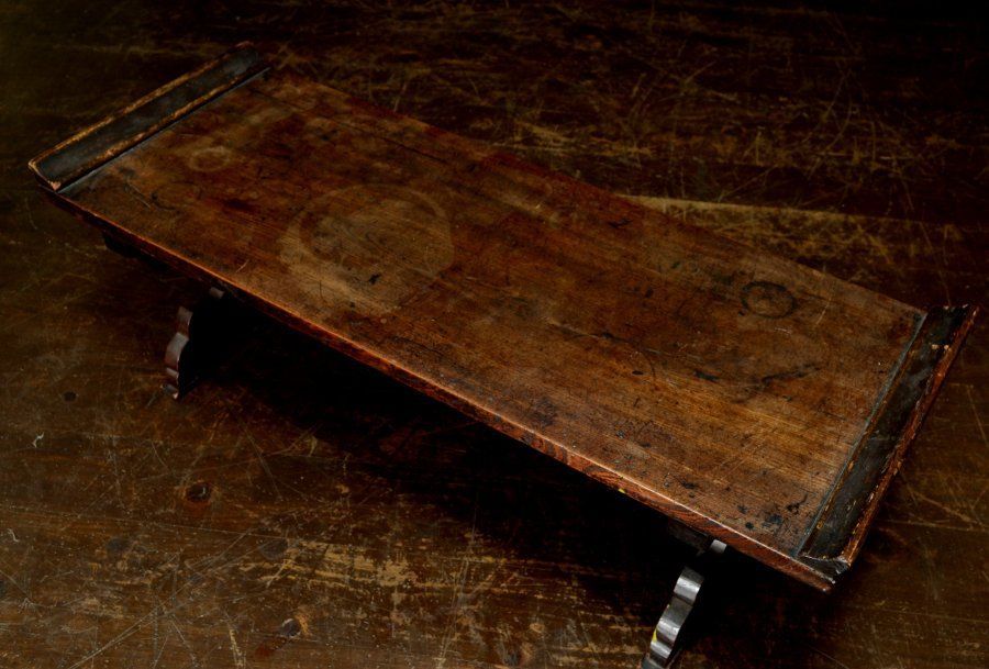 蔵A4842 民藝 古い経机 文机 飾台 寺子屋