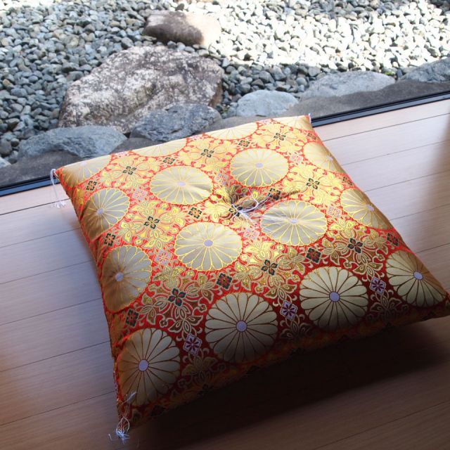 工場 【数量限定】お寺用 金襴 お盆 仏事 座布団 仏壇 法要 紫◇法事