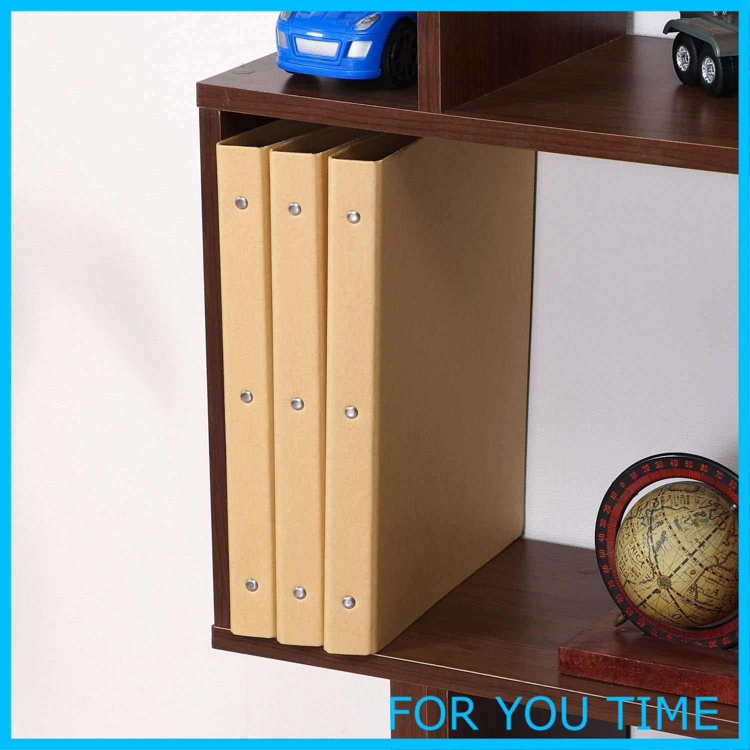 在庫処分】4段 幅59×奥行24×高さ141cm ミディアムブラウン シェルフ