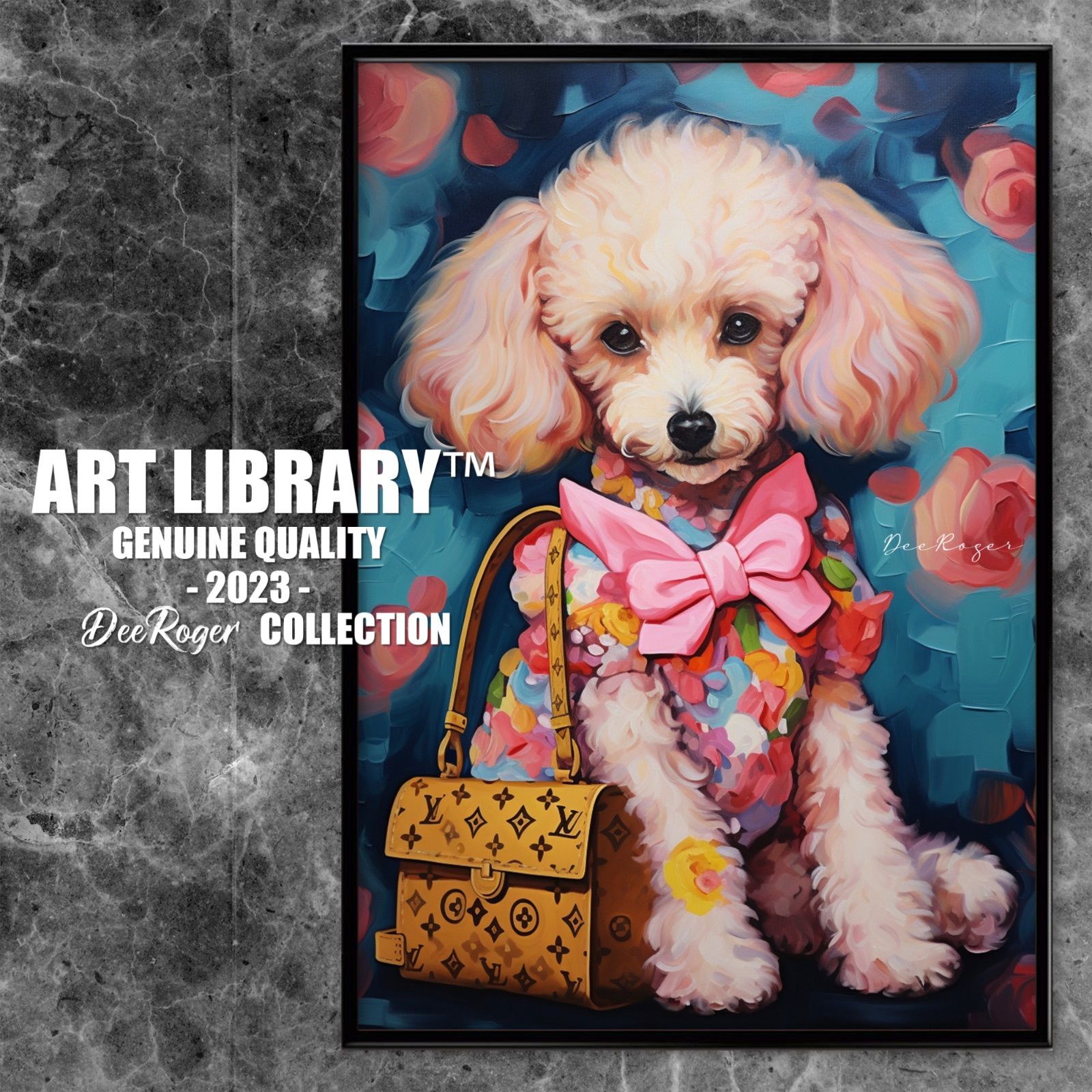 Louis Vuitton Dog Art 額付き ドッグ アートポスター 犬 トイ・プードル トリミング行きまして♪ - メルカリ