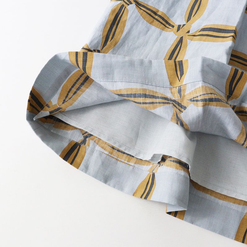 リネンロングギャザースカート 38