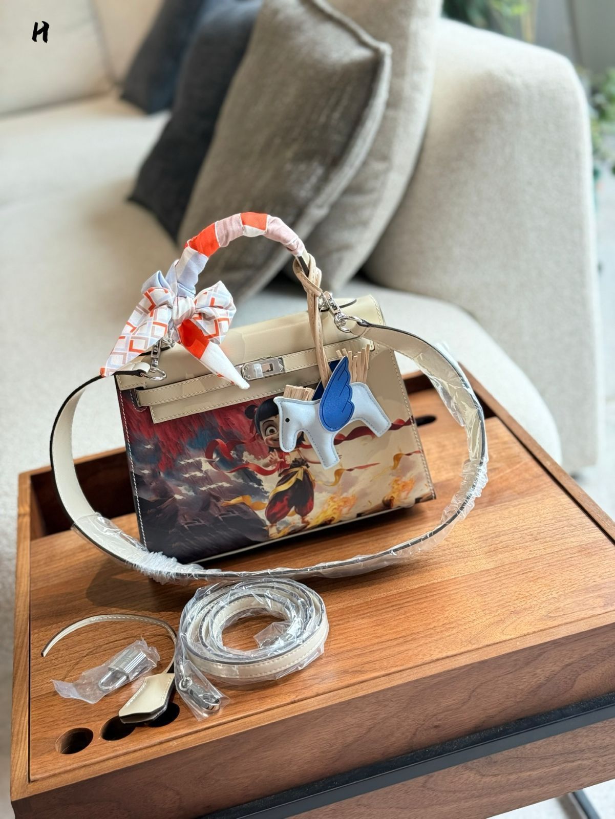 HERMES ケリー　専用BOX 今日特価】Herm?s Kelly Box Leather 25cm NEZHA Co-Branded