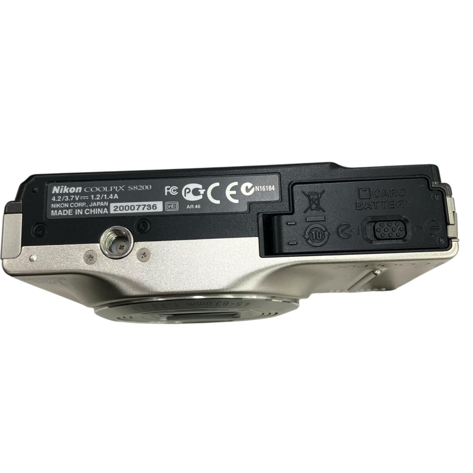  186000 動作未 Nikon ニコン デジタルカメラ Coolpix S 8200 プラチナシルバー その他 デジタルカメラ