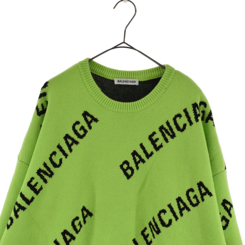 BALENCIAGA (バレンシアガ) 19AW ロゴジャガードオーバーサイズクルー 