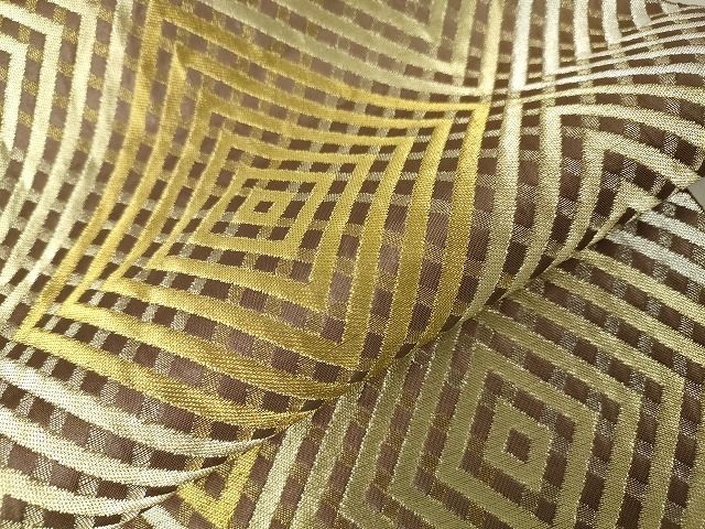 平和屋本店□最高級 人間国宝 北村武資 煌彩錦 六通柄袋帯 入子菱 金