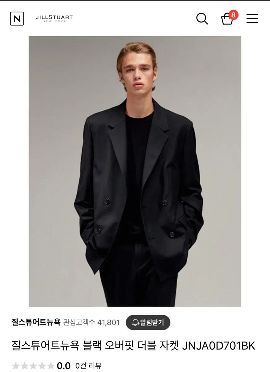 【雷市場（ポンジャン）商品韓国直送】 JILLSTUART NEWYORK(ジルスチュアートニューヨーク) 黒 オーバーサイズ ダブル ジャケット m 出品