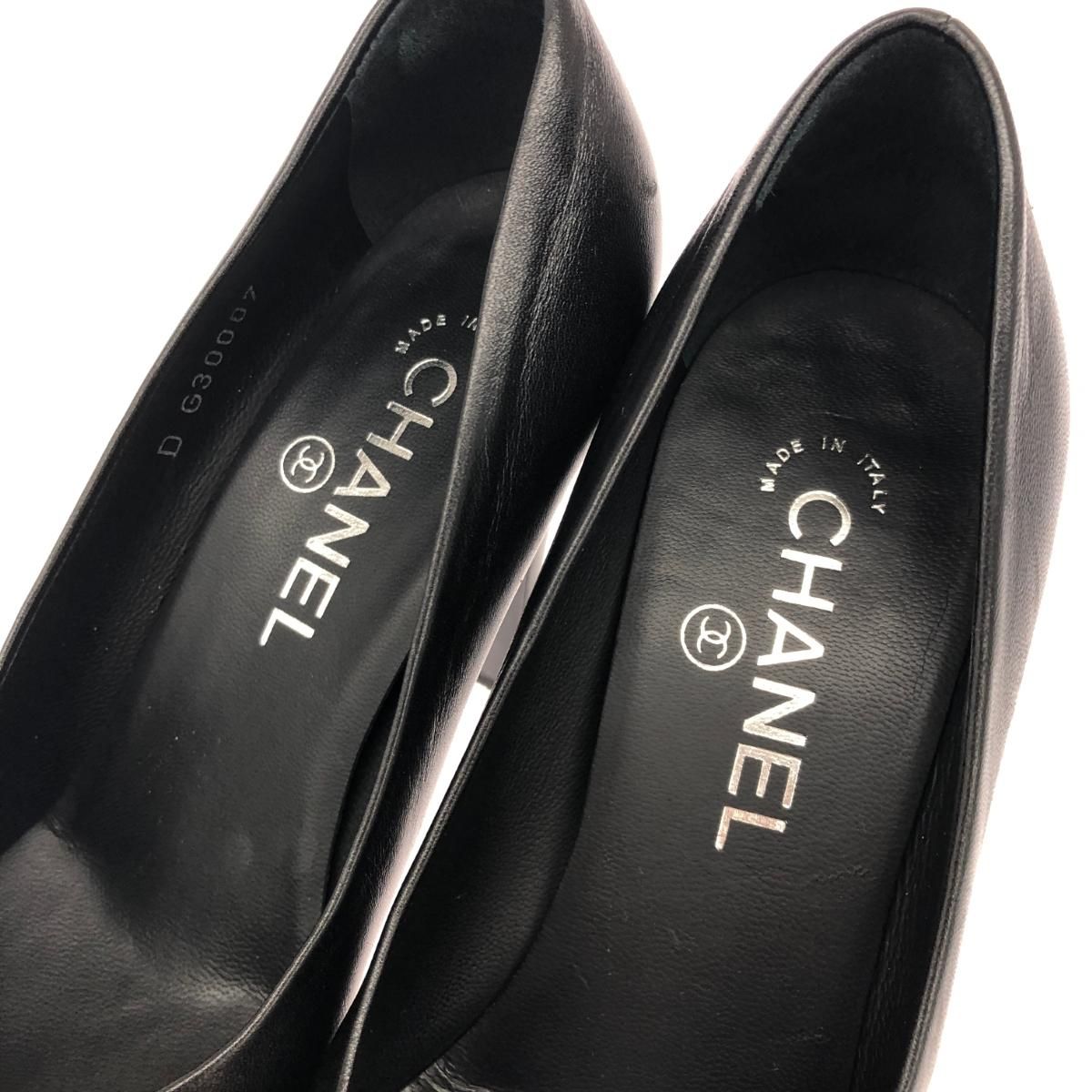 CHANEL シャネル 表記サイズ:36.5 ココロゴステッチ パンプス ブラック  