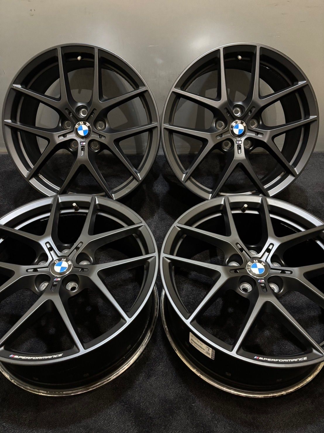 BMW F40 1シリーズ Mパフォーマンス 純正 18インチ 8J 54 112 5H アルミホイール 4本 マットブラック 1-K213