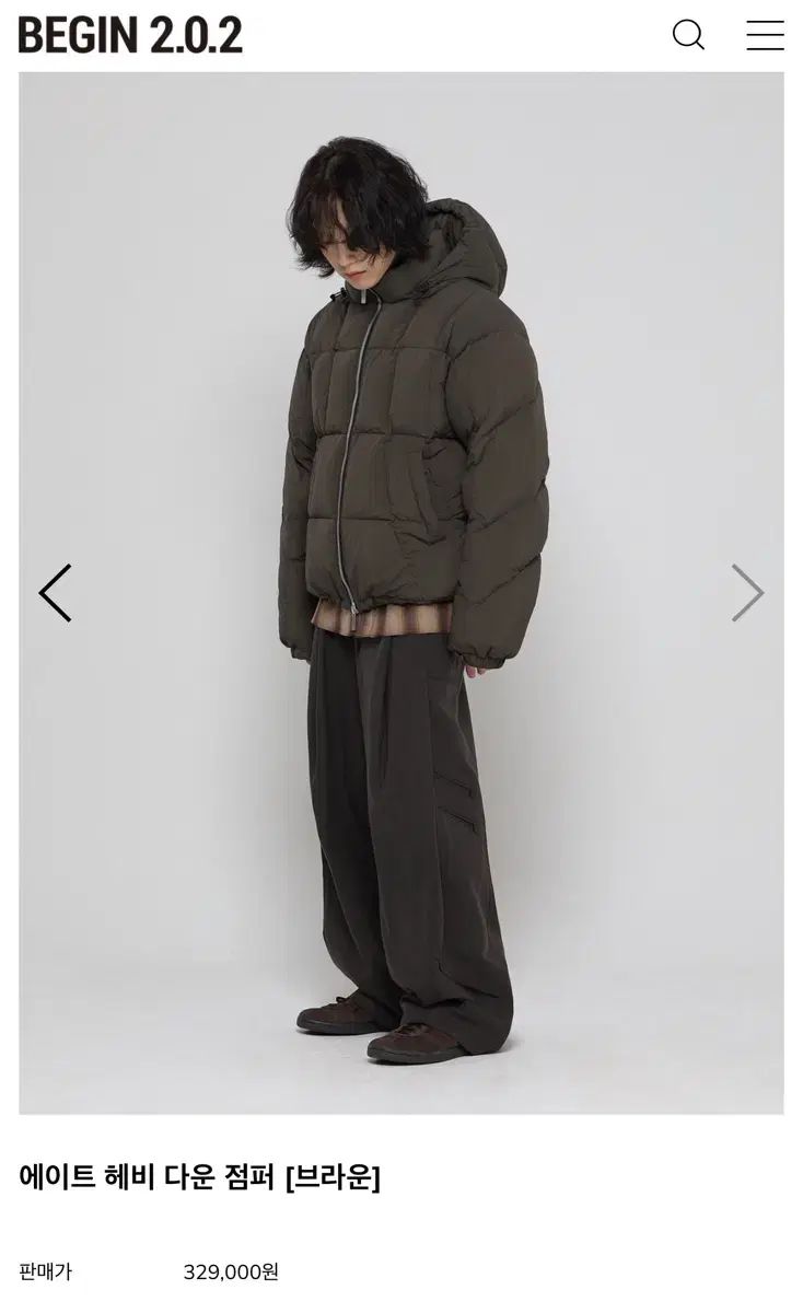 新製品/ 3size 開始 202 ヘビー ダウン ブルゾン -ブラウン