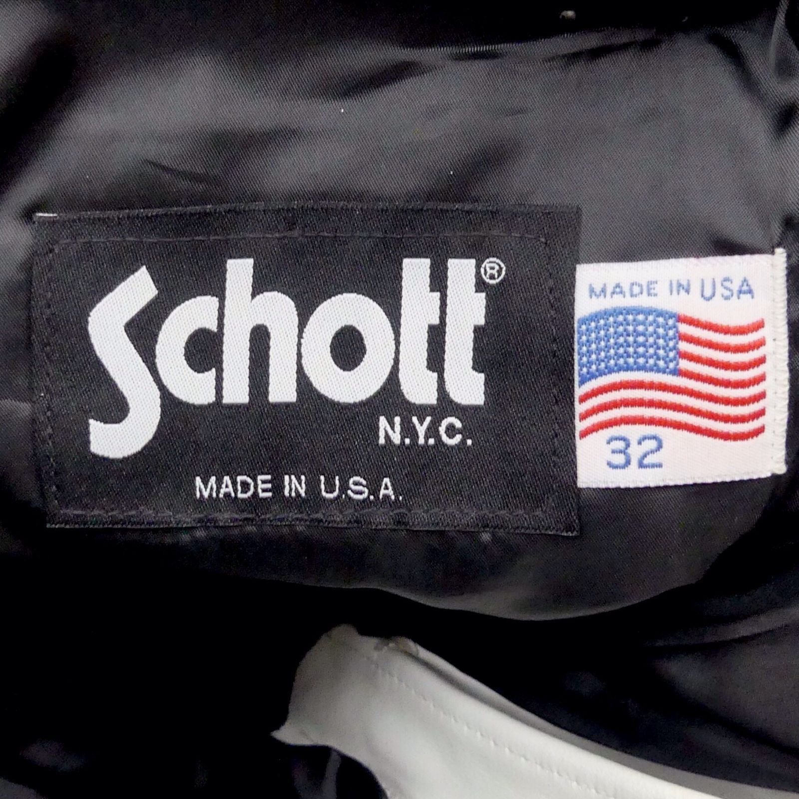 Schott ショット レザーパンツ W32 本革 白 希少 メンズ 革パンツ 本皮