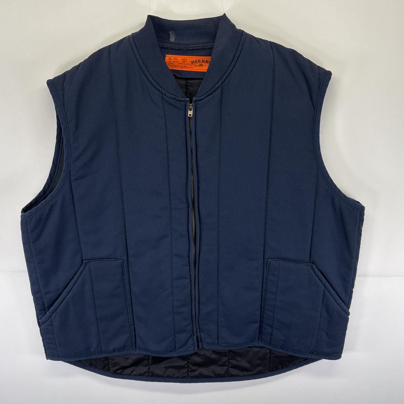 美品 希少USA製90s RED KAP中綿ワークベスト TALON ZIP 古着 レッドキャップ RED KAP ベスト 中綿 キルティング ワーク