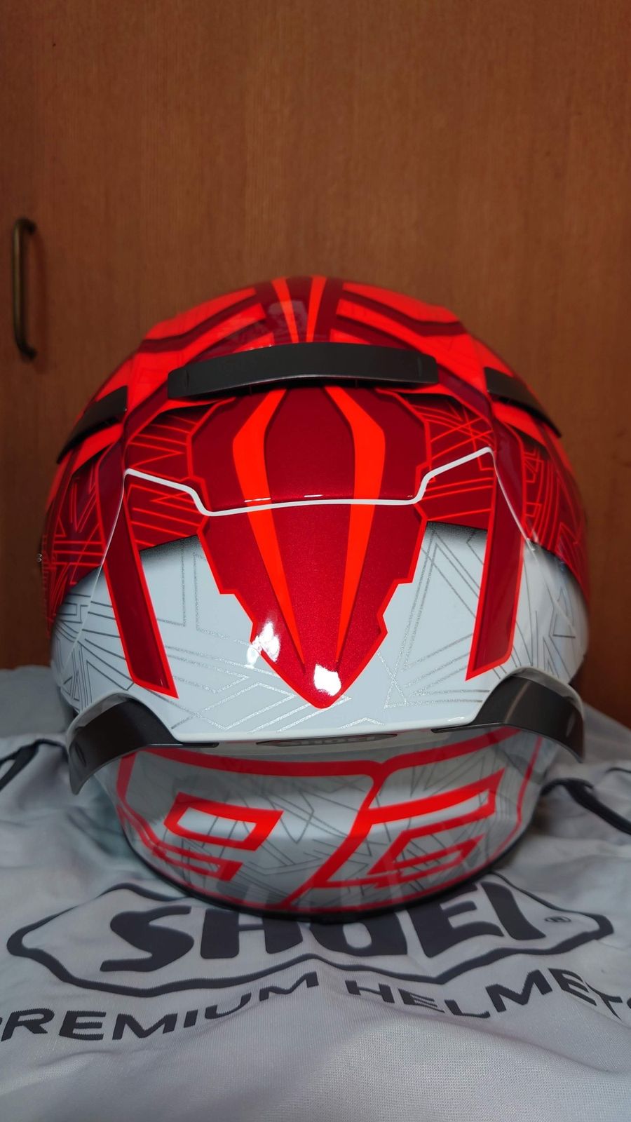 新品未使用SHOEI X-Fourteen マルケス6 Mサイズ SHOEI X-Fourteen Marquez 6 Full Face Helmet Bike Red L Size
