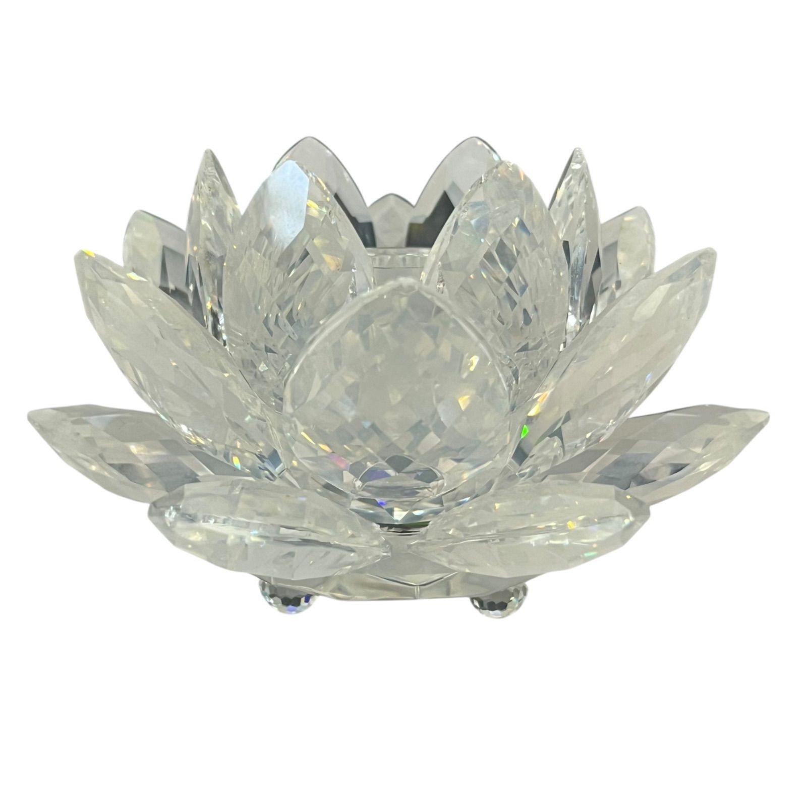 管32790】Swarovski スワロフスキー クリスタル 蓮の花
