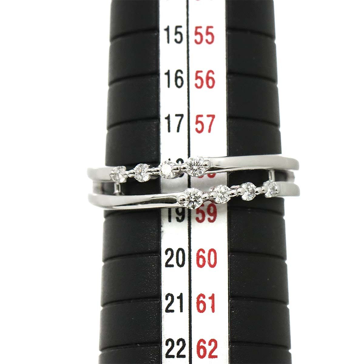 専用商品 タサキ TASAKI 18号 リング ダイヤ 0.19ct K18 WG ホワイトゴールド