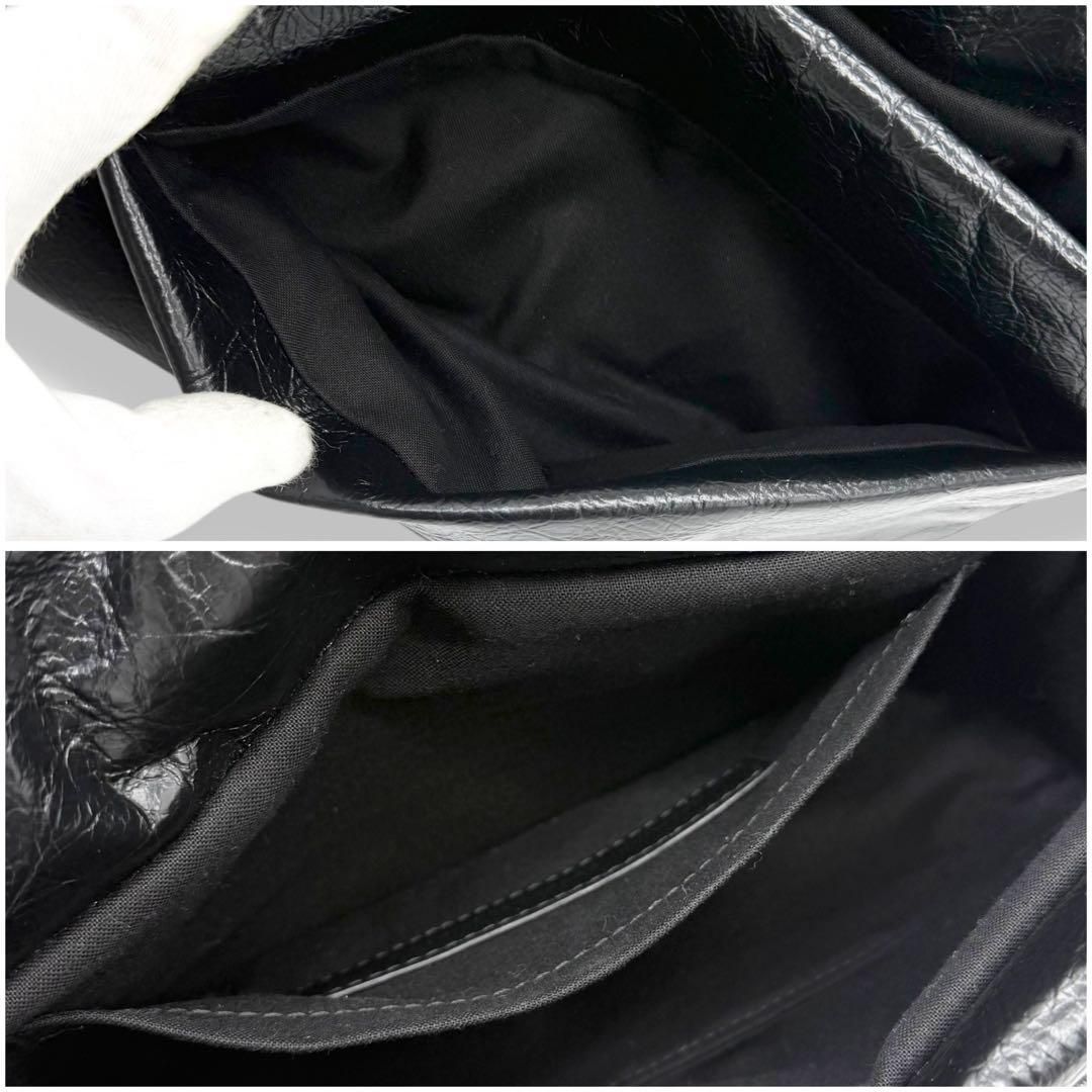 新品同様　バレンシアガ　モナコ　ショルダーバッグ　ブラック　レザー　3994 新品同様 バレンシアガ モナコ ショルダーバッグ ブラック レザー 3994