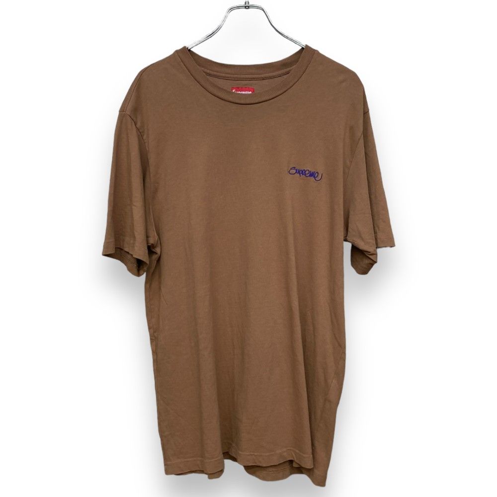 SUPREME Washed Handstyle S/S Top Brown Mサイズ - メルカリ