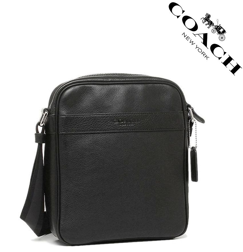 【セール中】COACH コーチバッグ F54782 ブラック ショルダーバッグ チャールズ フライトバッグ 斜めがけバッグ アウトレット品 新品未使用