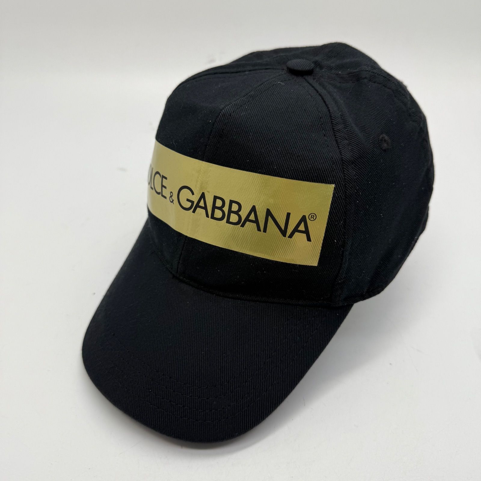 DOLCE-GABBANA D-G 00s y2k archive GOLD tape logo cap ドルチェアンドガッバーナ アーカイブ ゴールドテープ ロゴ キャップ 帽子 平成 お兄系 y2k