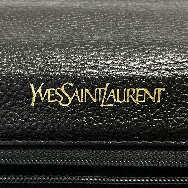 YVES SAINT LAURENT YSLロゴ プレート ヴィンテージ クラッチバッグ