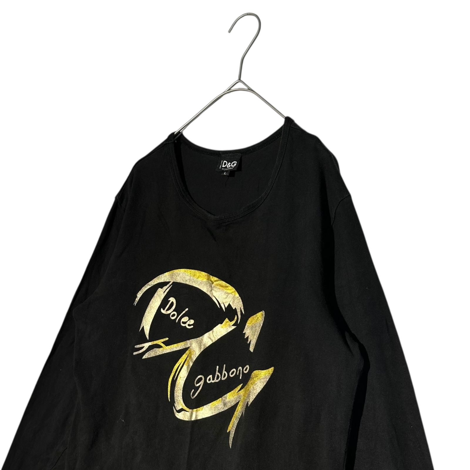 D&Gドルチェアンドガッバーナデカロゴ刺繍短丈スウェットクロップド