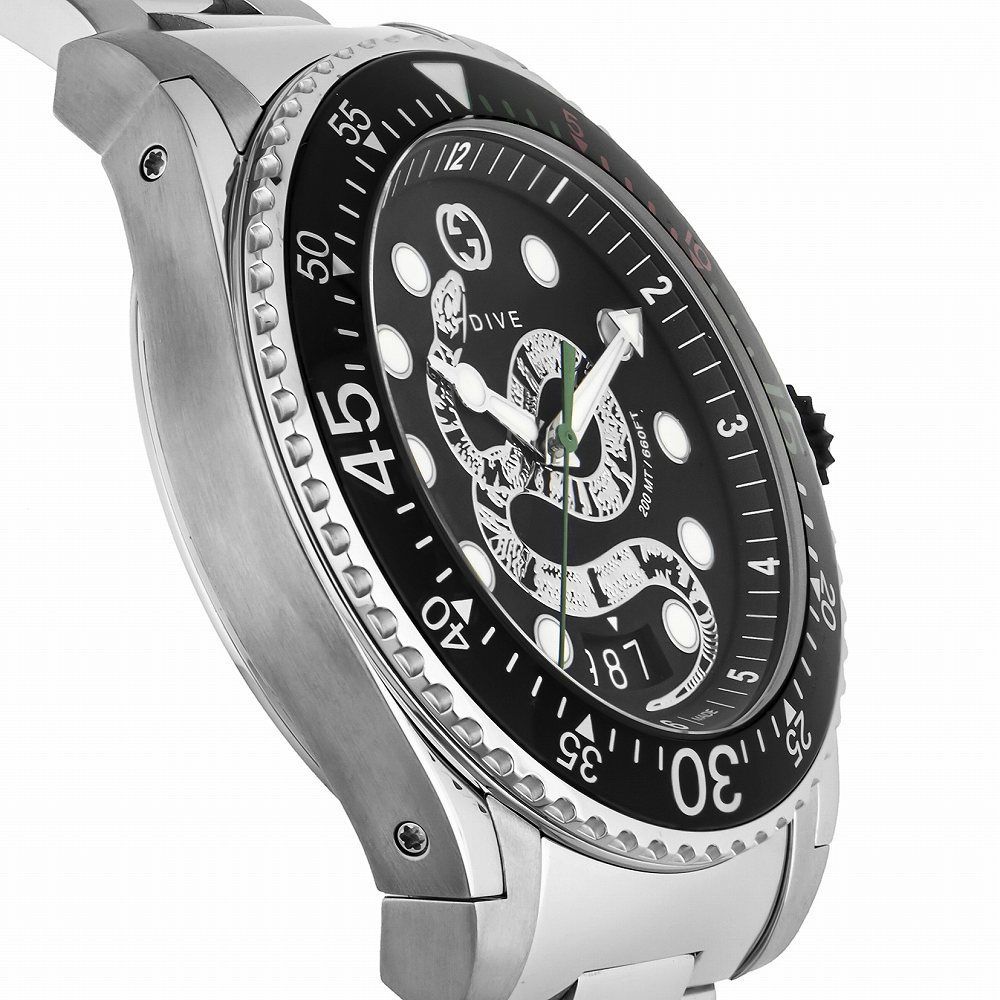 残りわずか】グッチ GUCCI DIVE YA136218 腕時計 メンズ ブラック 