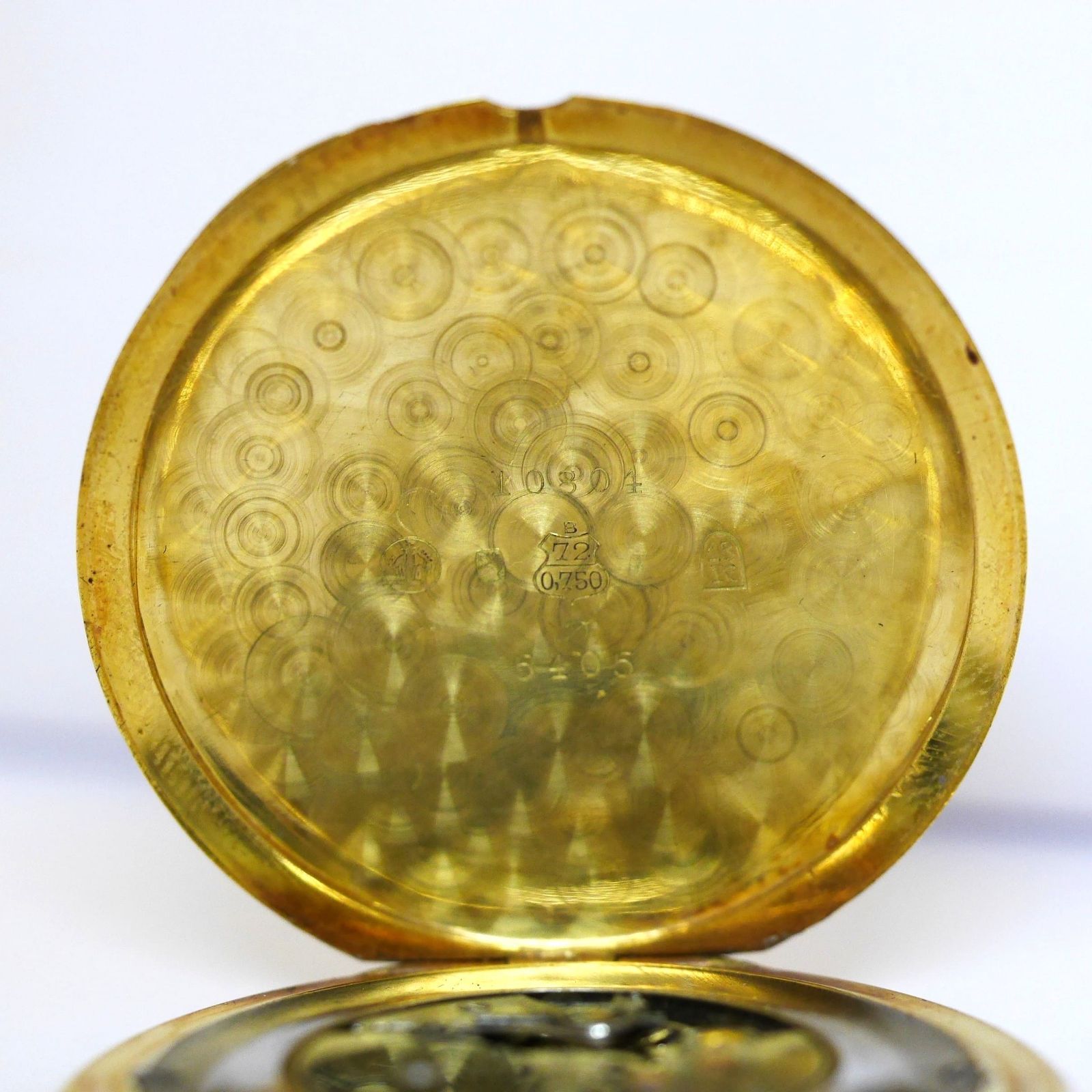 no2 不動品 希少 K18 (750) Surete 1904 アンティーク懐中時計 44g 金